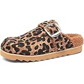 NEWBELLA Women's Fur Lined Clogs - Thick Sole Slip On Flat Shoes, Warm Fall & Winter House Shoes for Indoor & Outdoor Wear