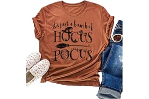 TUWBUE Hocus Pocus Halloween Shirts for Women Fall Tee Shirt Classic Halloween Movie Tops
