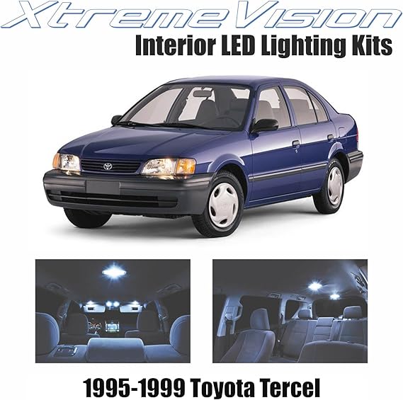 Amazon Com Xtremevision Interior Led For Toyota Tercel 1995 1999 2 Pieces Cool White Interior Led Kit Installation Tool Automotive