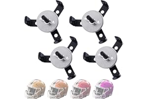 lasuroa Hidden Football Helmet Wall Mount Display, Floating Rugby Helmet Shelf Stand with Hardware, Metal Hook Black Display 