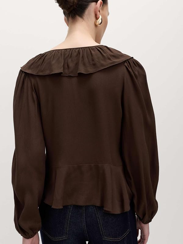 Blusa con Volantes a la Cintura UK 12 (EU 40)