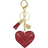 PATIKIL Rhinestone Keychain, Heart Shape Keychain Bling Keychain Accessories for Women