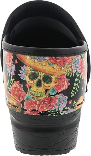 sugar skull nursing clogs