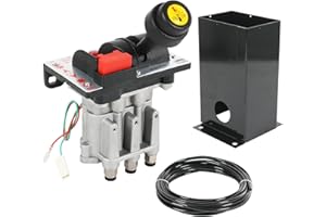 RALBDX Hydraulic Flow Control Valves For Dump Truck Tipper Hydraulic System Slow Down Function Air Operated ; PTO Switch Dual Valve Air Kit With Kickout(Valve + 10m Air Tube + Console Tower)