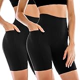 Leafigure 2 Pack Womens Biker Shorts with