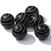 vskikris Set of 6 Decorative Orbs for Bowls and Vases - Circle Pattern - Resin Round Sphere Balls for Living, Dining Room Cof