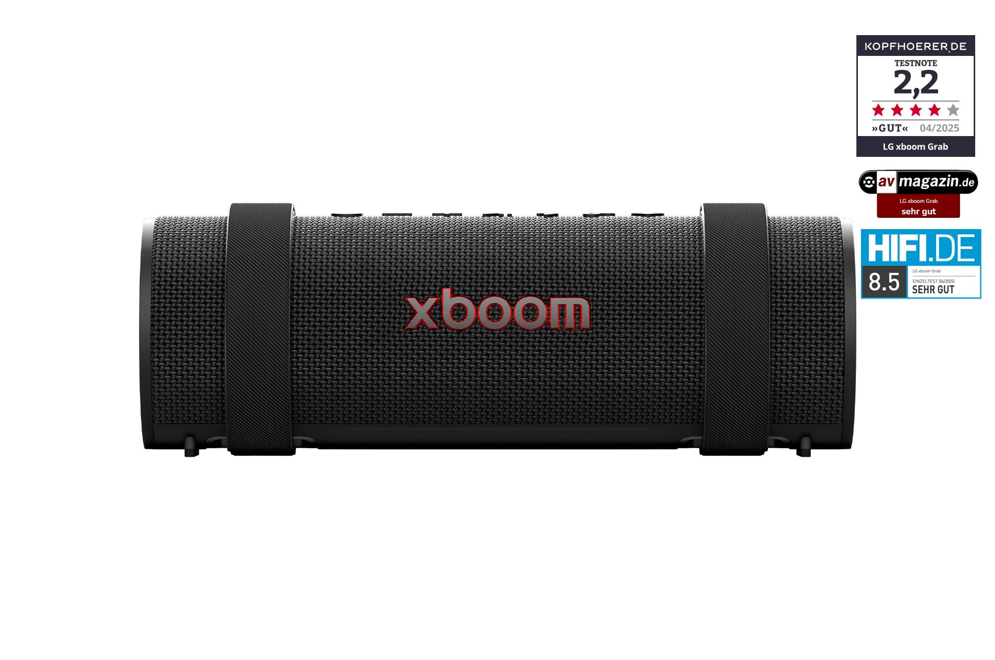 LG xboom Grab by will.i.am, tragbarer Bluetooth-Lautsprecher (Signature Sound, IP67, bis zu 20 Std. Akkulaufzeit), Schwarz [Modelljahr: 2025] 2