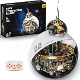 UNCLE BRICK Sci-Fi Robot Building Set, Programmable Rolling Sphere Robot with Remote Control, STEM Building Kit for Boys 8-12, Teens &amp; Adults, Futuristic Collectible Display Model