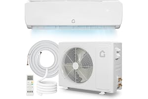 ACONEE 115V Mini Split Air Conditioner 9000 BTU 19 SEER2 Heat Pump, Cools 450 Sq.Ft with Household Plug, 3-in-1 Inverter System for Cooling Heating Dehumidifying, 10ft Line Set for Standard Wall Outlet