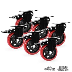 Caster Wheels, Heavy Duty 4 Inch Casters Set of