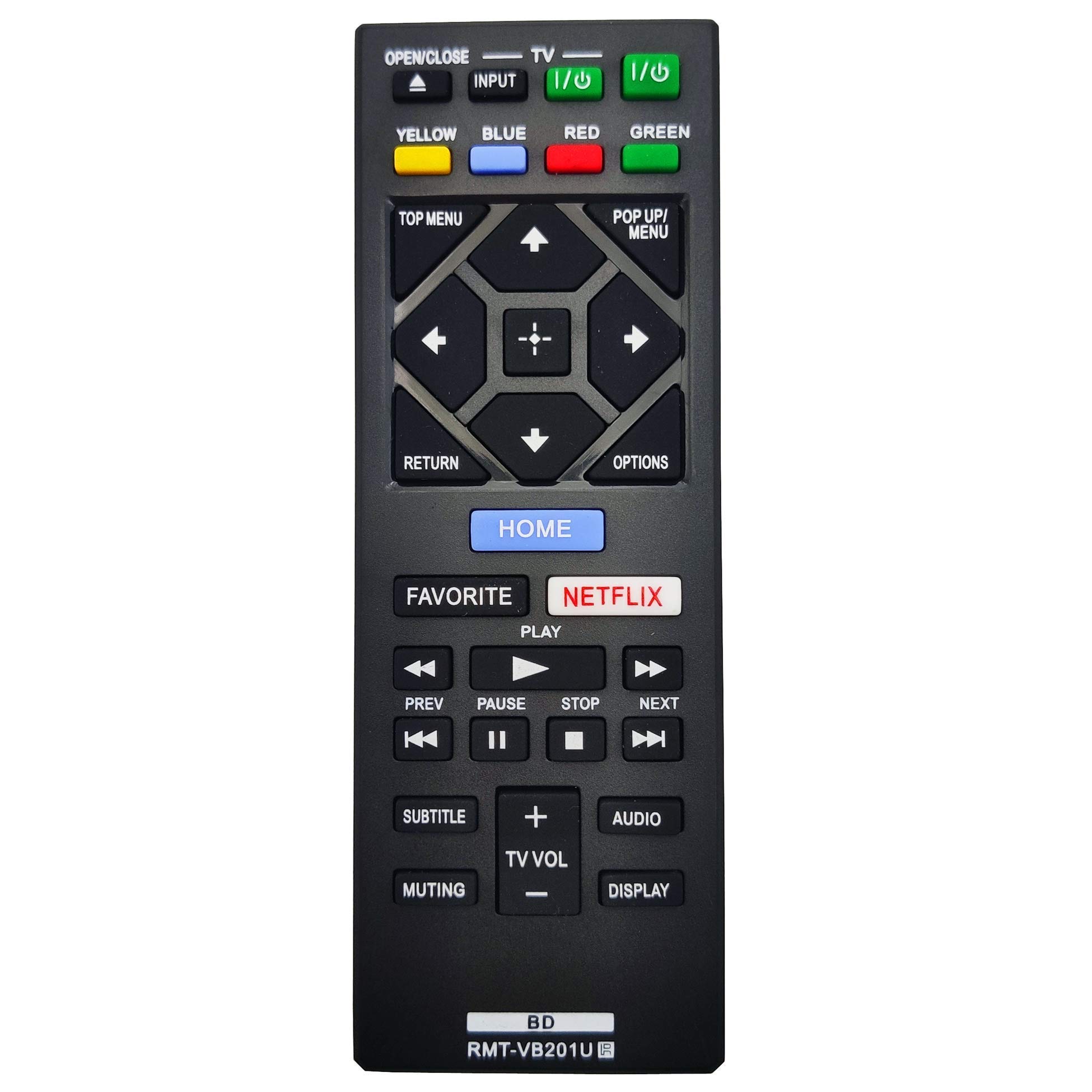 Leankle Remote Controller RMT-VB201U for Sony Blu-Ray Players BDP-BX350, BDP-BX370, BDP-BX550, BDP-BX650, BDP-S1500, BDP-S1700, BDP-S2500, BDP-S2900, BDP-S3500, BDP-S3700, BDP-S4500, BDP-S5500