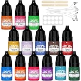 HOMY ARTY Candle Dye - 14 Colors Candle Wax Dye | Highly Concentrated Candle Color Dye, Oil-Based Liquid Candle Dye for Soy Wax, Candle Making - 0.17 FL OZ