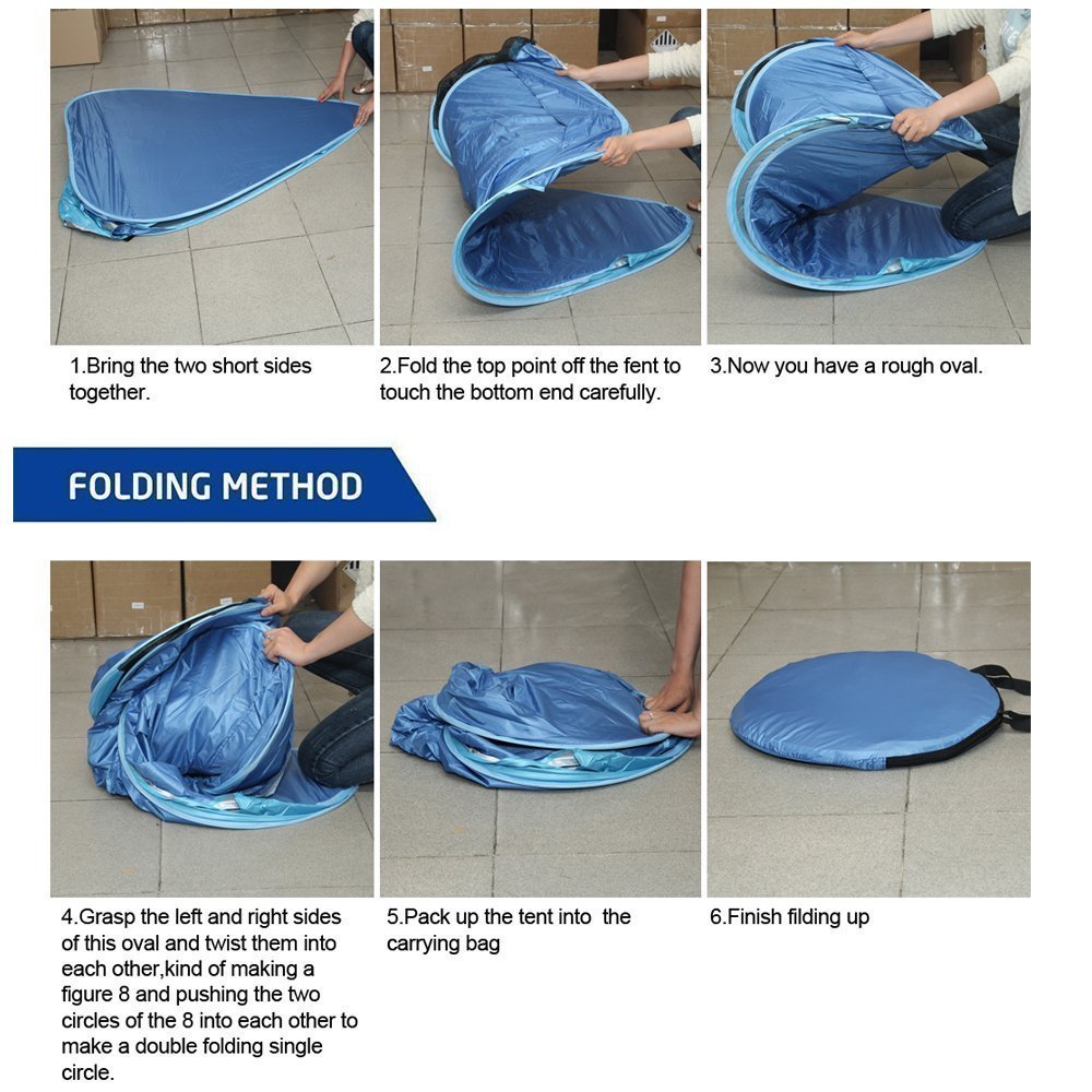 GKselling Camping Tent，Manual Pop Up 2 Person Waterproof Portable Beach Shelter with Carrying Bag for Picnic,Hiking,Fishing,Outdoor Use(Green)