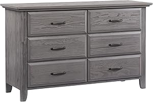 Soho Baby Chandler Premium 6-Drawer Dresser, Graphite Gray, GreenGuard Gold Certified
