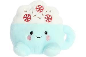 Aurora® Adorable Palm Pals™ Piper Peppermint Latte™ Stuffed Animal - Pocket-Sized Fun - On-The-Go Play - Blue 5 Inches