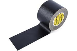 MILEQEE Leather Repair Patch, 2x197in, Self-Adhesive Leather Tape with Fabric Mesh, Repairing Sofas, Couches, Car Seats, First Aid Patch for Jackets, Clothes Repair Anti Scratch Waterproof Black