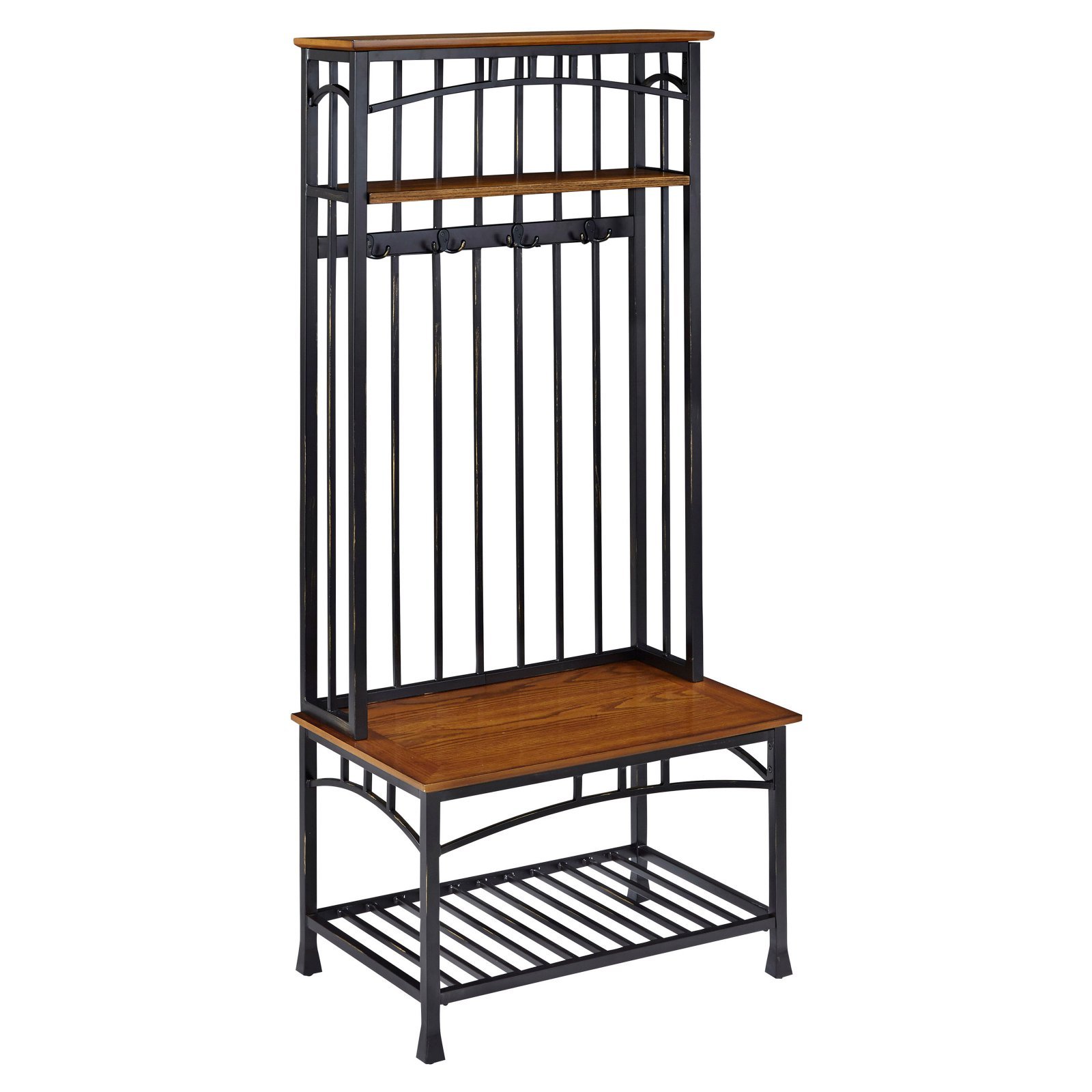 EHOME SUPERSTORE LLC Traditional Modern Hall Tree Equipped with 2 Fixed