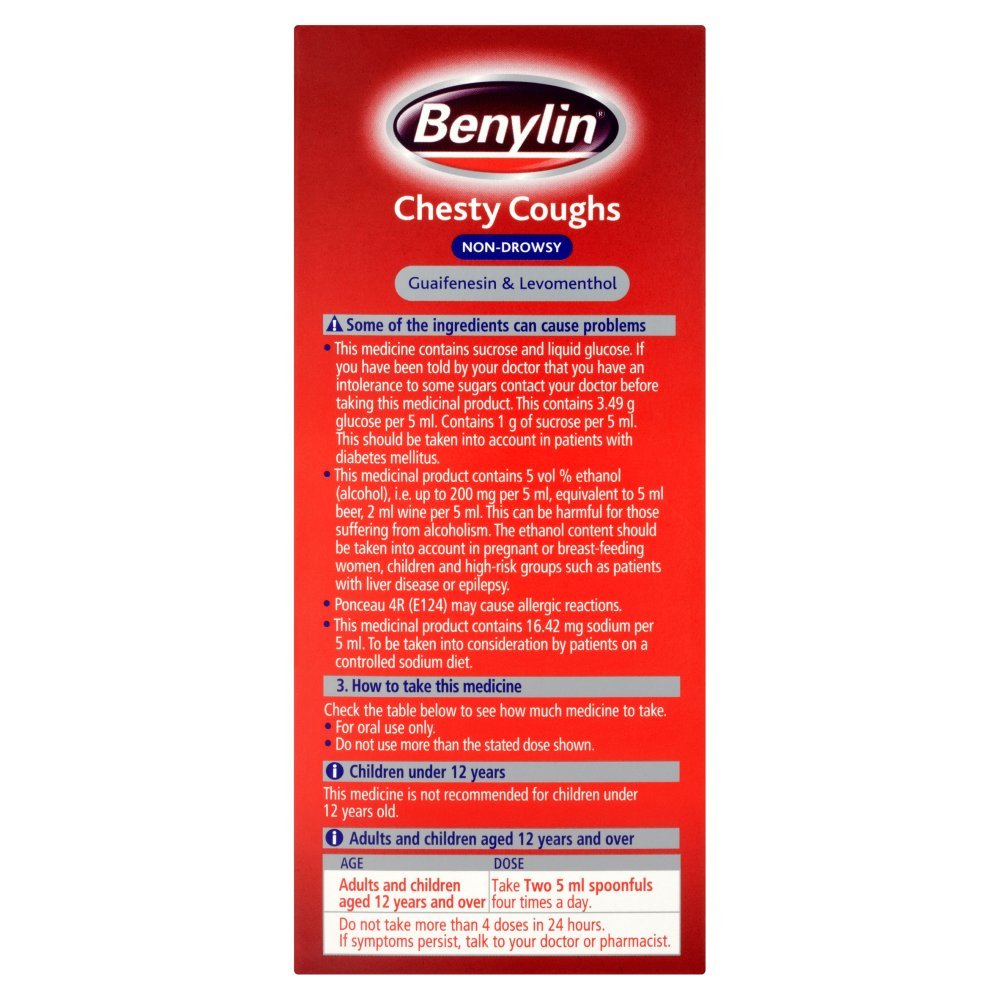 Benylin Chesty Coughs NonDrowsy 300ml Buy Online in UAE. Drugstore