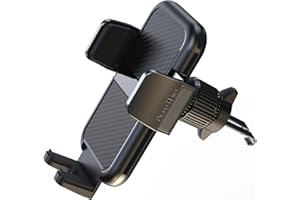 Car Phone Holder, Universal Air Vent Mount, Carbon Fibre Design, Adjustable Grip