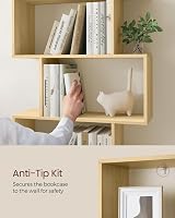 VASAGLE Bookshelf 6-Tier 24 x 70 x 191.6 cm Room Divider Oak LBC061T70 view 6