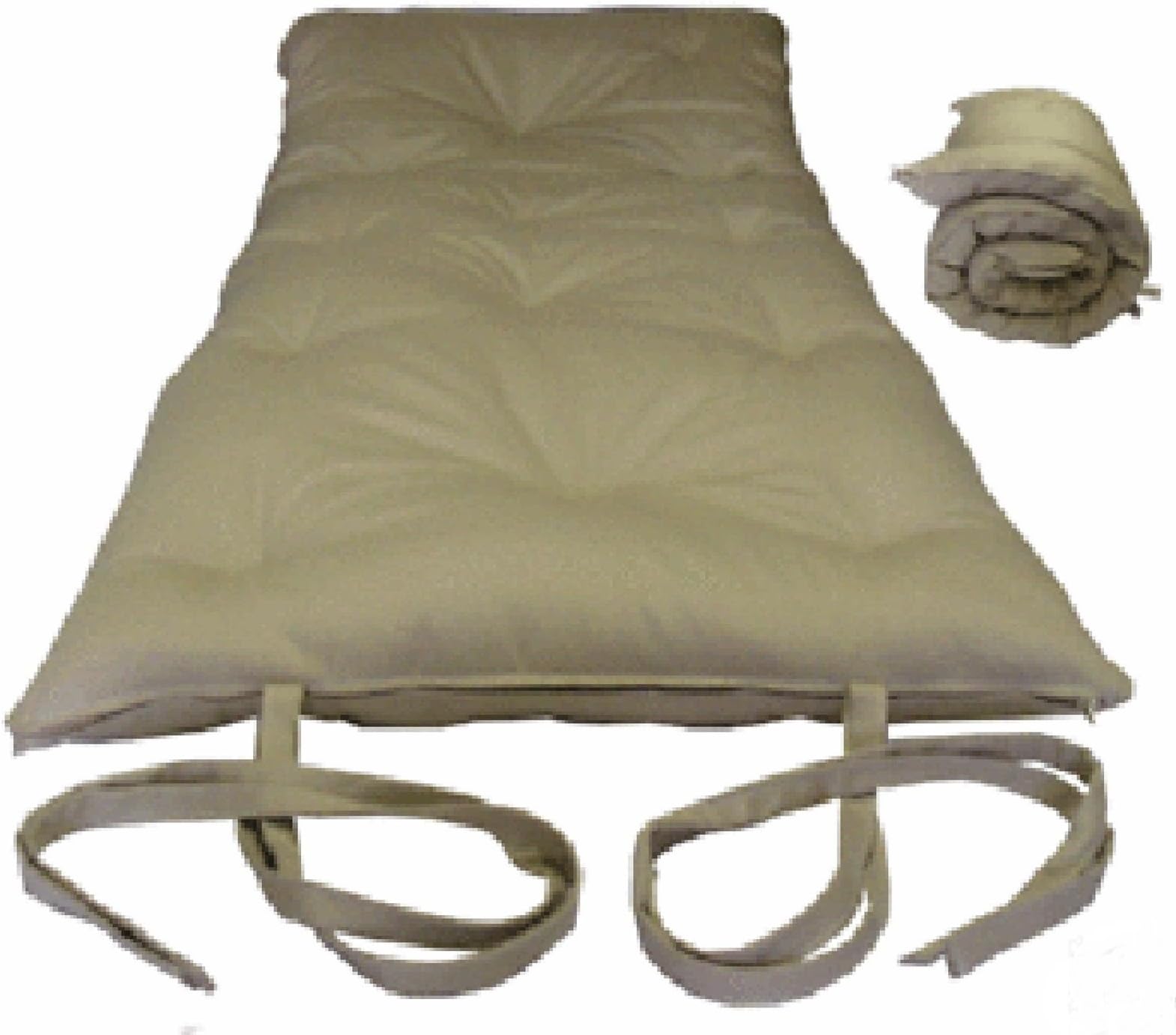 Tan Traditional Japanese Floor Rolling Futon Mattress 30x80 Mattresses Beds
