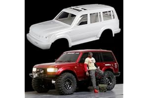 RXZIXYL Classic Land Cruiser LC80 Body Shell 313mm 12.3inch Wheelbase for 1/10 RC Car TRX4 SCX10 Upgrade Accessories (LC80 Hard Body)