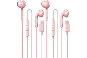 2 Pack [Apple MFi Certified] USB C Headphones Wired for iPhone 18 17 16 15 | Wired Earphones USB C with Mic & Remote Control 