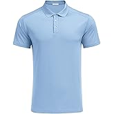 PINSPARK Golf Polo Shirts for Men Quick Dry Short Sleeve Collared Shirt Slim Fit Casual Solid Stylish Polos Shirt