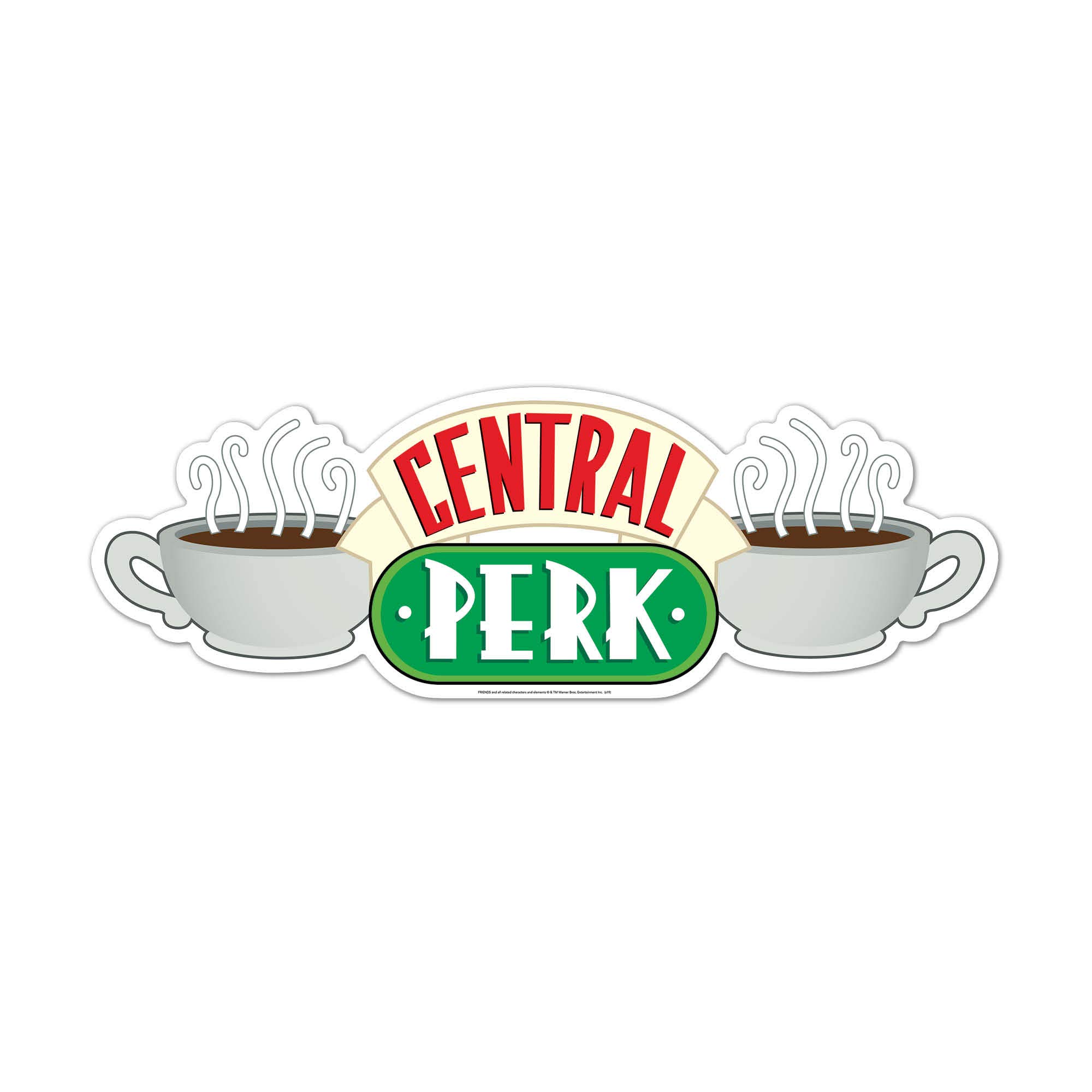 Star Cutouts Ltd WA052 Central Perk Wall Mounted Cardboard Cutout Perfect for Friends TV Series Fans, Family and Collectors 32cm Tall 93cm Wide