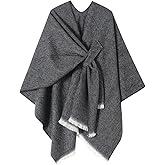 Yuuxhiz Women's Shawl Wrap Poncho Warm Cape Cardigan Open Front Shawls for Spring Fall Winter Cold Weather Days