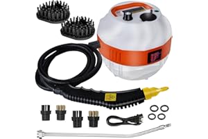 Steam Cleaner 2500W High Pressure Steamer for Cleaning,HCCTWOOW Handheld Steam Cleaner,1000ml Portable Steam Cleaning for Home Use,Multi-Purpose Steamer for Kitchen Bathroom W/Brush Heads,Cream