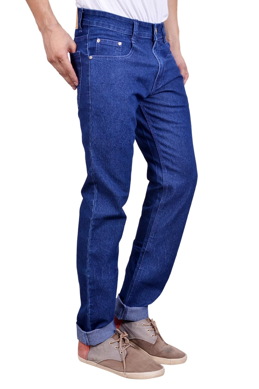 studio nexx men's dark blue regular fit jeans