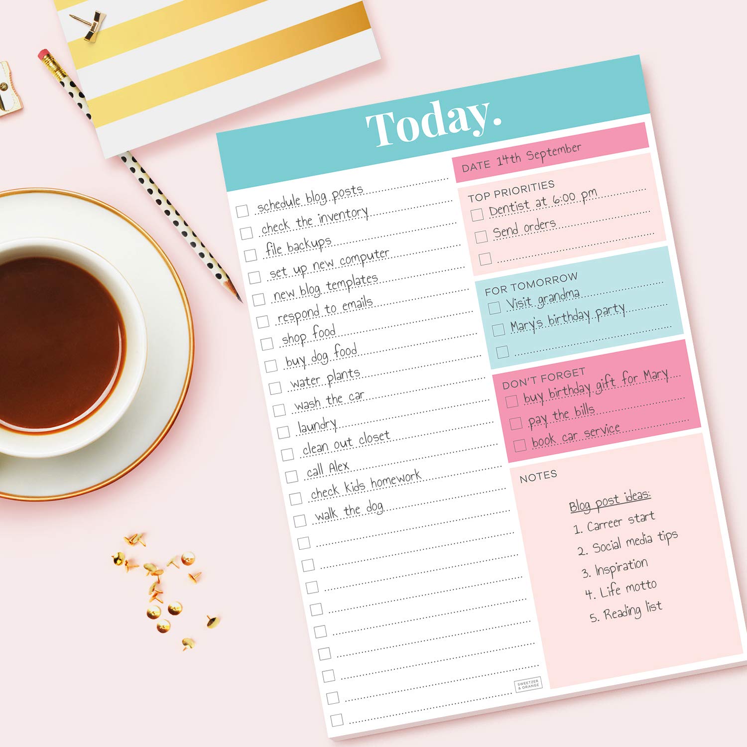 Sweetzer & Orange Planner