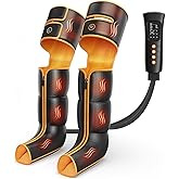 Leg Massager with Heat and Compression, Foot and Full Leg Massager for Circulation and Pain Relief, Sequential Compression Boots with 6 Modes, 6 Intensity, 3 Heat, Gifts for Mom, Dad, Athletes