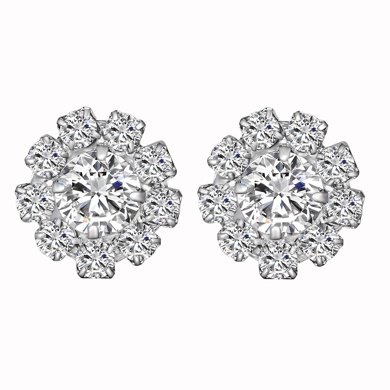 24PCS Rhinestone Buttons for Crafting Silver Crystal Flower Button Embellishments Crafting Set for Sewing Knitting Cardigan Clothing Wedding Decoration