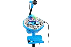 VTech Kidi Star Karaoke Machine Deluxe, 2 Microphones with AC Adapter, Blue