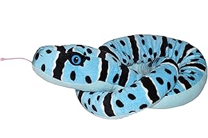Wild Republic Snake Plush, Stuffed Animal, Plush Toy, Gifts for Kids, Blue Rock Rattlesnake, 54 inches