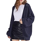 QUALFORT Cardigan Sweaters for Women 100% Cotton Button-Down Oversized Knit Outerwear Fall Tops for Women 2026