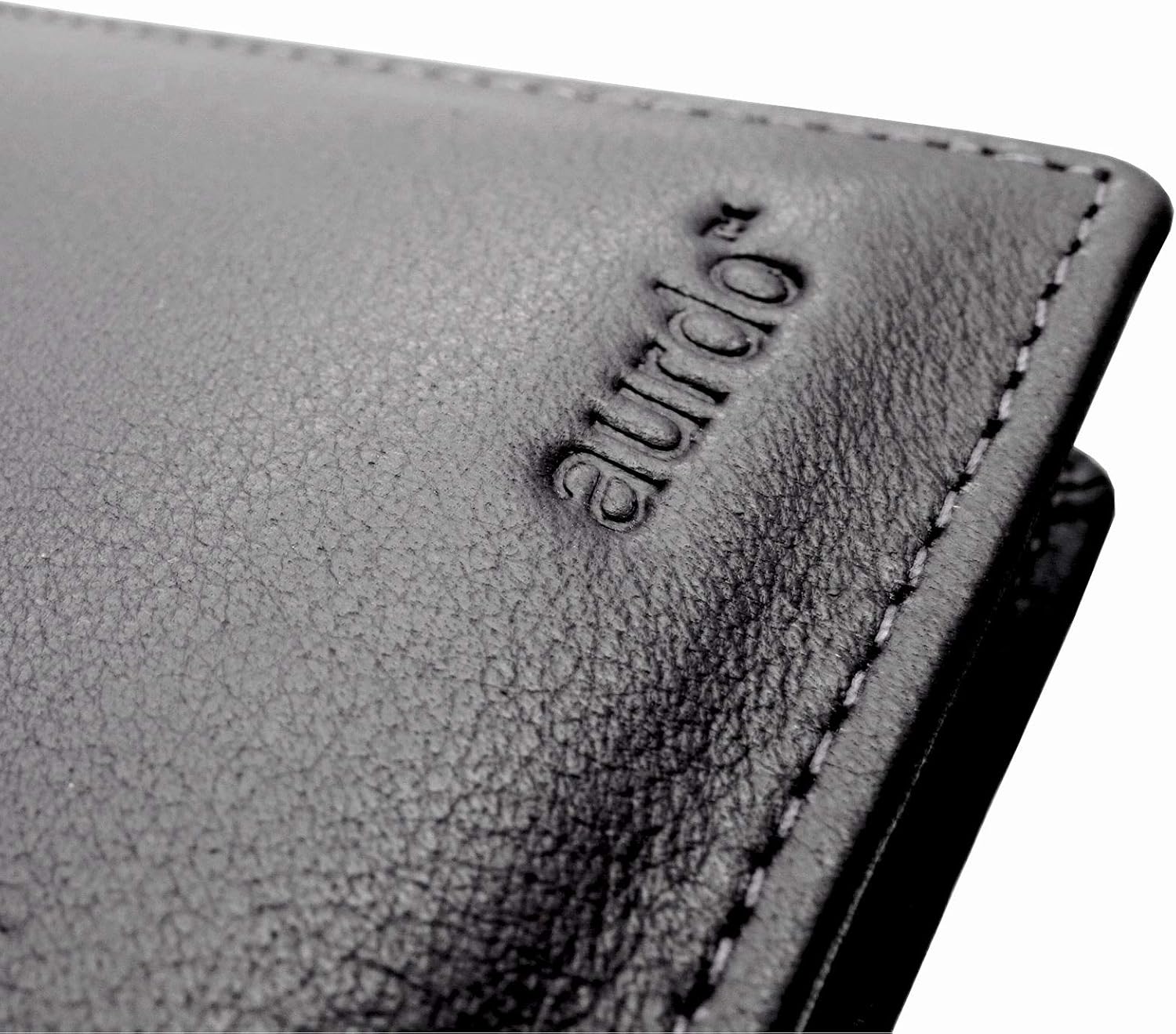 AurDo RFID Blocking Real Leather Passport Holder Cover Case & Travel Wallet for Men & Women (Black): Clothing