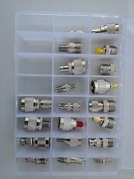 Juego de 20 adaptadores UHF PL259 SO239 Mini UHF UHF a SMA/BNC/MCX ...