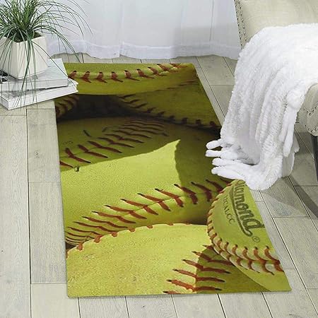 Amazon Com Kjaoi Carpet 70 X 24 X 6mm Yellow Softball Modern