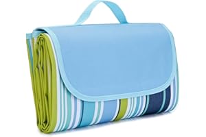 VASLON Large Picnic Blanket, Waterproof Picnic Mat, Portable Sandproof Beach Blanket for Outdoor, Camping, Hiking, Park & Con
