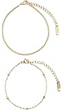 Collier Cercle Multi Rangs En Or Rose Plaqué – Collier Délicat à Deux Chaînes Et Pendentifs Disques – Happiness Boutique