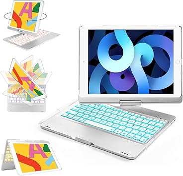 Amazon Onhi ワイヤレスキーボードケース Ipad Air 19 第3世代 Ipad Pro 10 5インチ 17年モデル用 アルミニウムシェル スマートフォリオケース 7色バックライト付き 自動スリープ ウェイク 静音タイプ シルバー Onhi Keyboard Onhi タブレットアクセサリ 通販