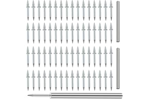 Double Head Skirting Thread Seamless Nail 200-Piece Set with 2 Metal Tubes, 0.25cm Diameter, 2.55cm Length, Rustproof Stainle