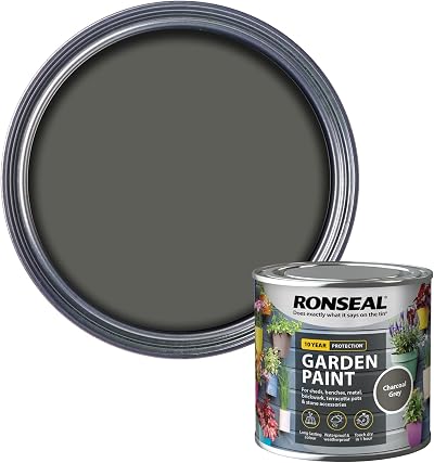 Ronseal Garden Paint Charcoal Grey 250ml Brand New