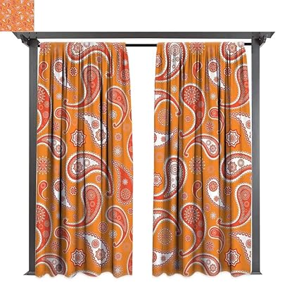 Amazon Com Leinuoyi Burnt Orange Outdoor Blackout Curtains