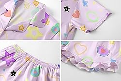 Umeyda Girls Satin Silky Collar V Neck Ruffle Short