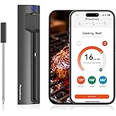 Meatmeet WiFi Wireless Meat Thermometer Digital, Bluetooth Meat Thermometer Wireless, Smart App Monitoring, IP67 Waterproof Meat Probe Thermometer for BBQ, Oven, Grill, Smoker (Pro)