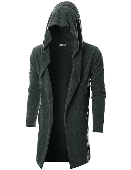 longline long sleeve open front hoodie